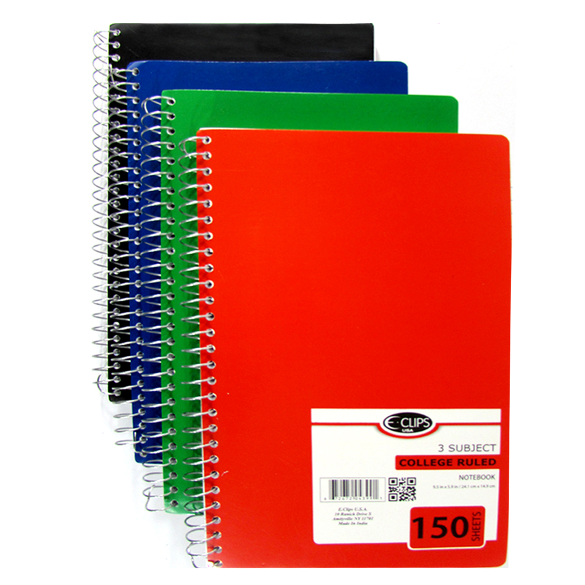 Wholesale Composition Notebooks - 3 Subjects, 54 GSM | DollarDays