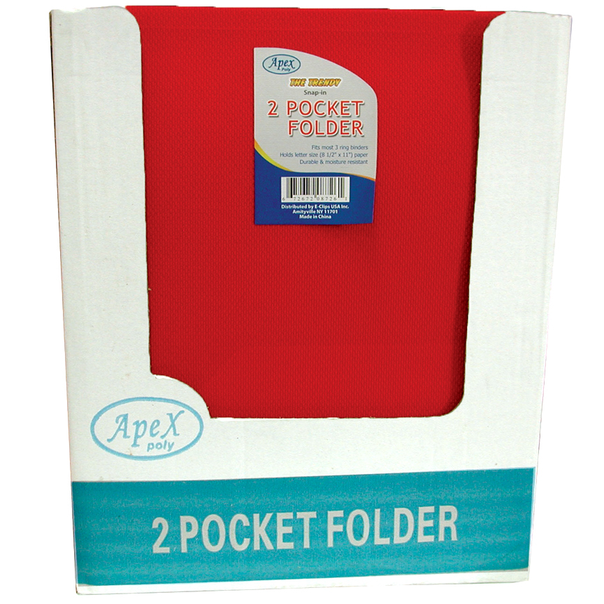 LAYZZ 30-Pack Plastic Two-Pocket Folders With Prongs – Letter Size, Heavyweight For School & Office