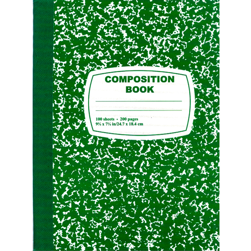 Wholesale Green Composition Notebook - 100 Sheets(48xalt=