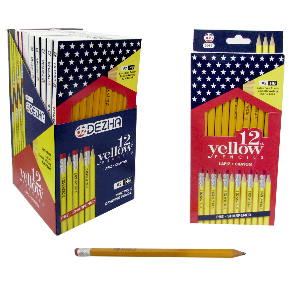 Bulk PreSharpened 2 Pencils 24 Count, Yellow DollarDays