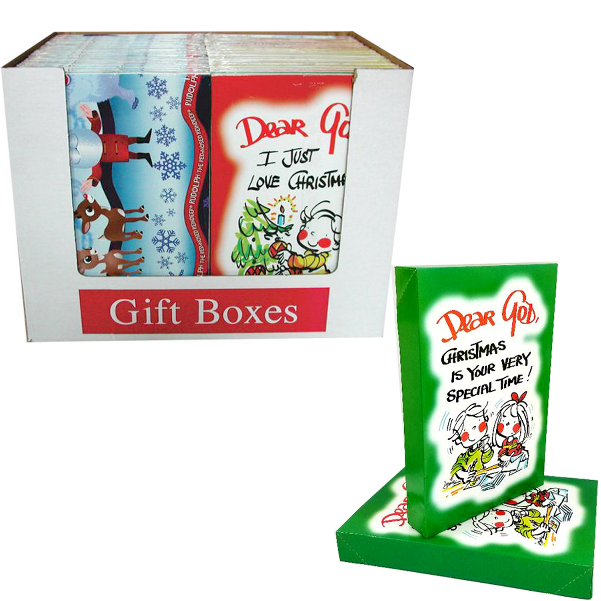 Wholesale Christmas Gift Boxes  2 pack  Dear God Kids  DollarDays