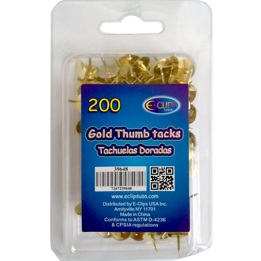 Wholesale Thumb Tacks - Assorted Colors - 200 Count(48xalt=