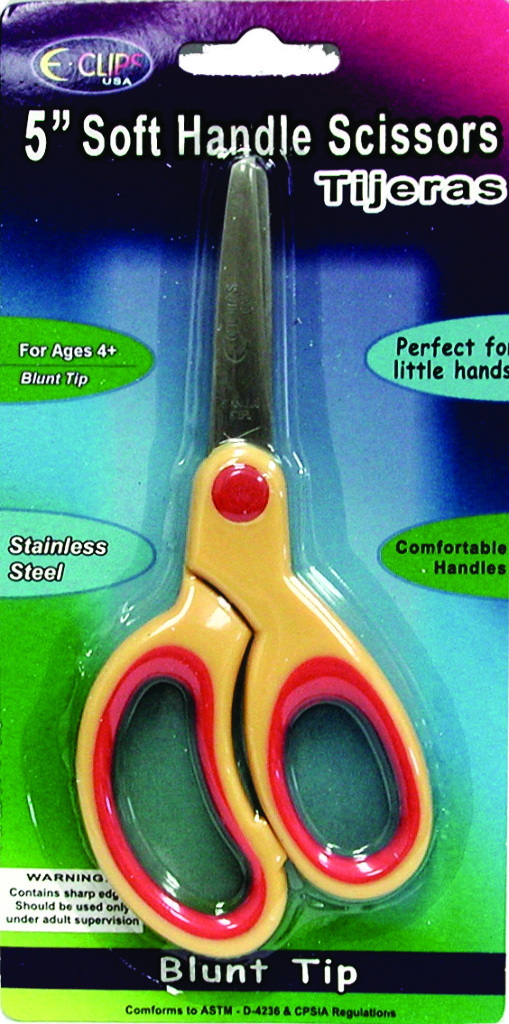Wholesale Safety Scissors Blunt Tip, Soft Grip, 5" DollarDays