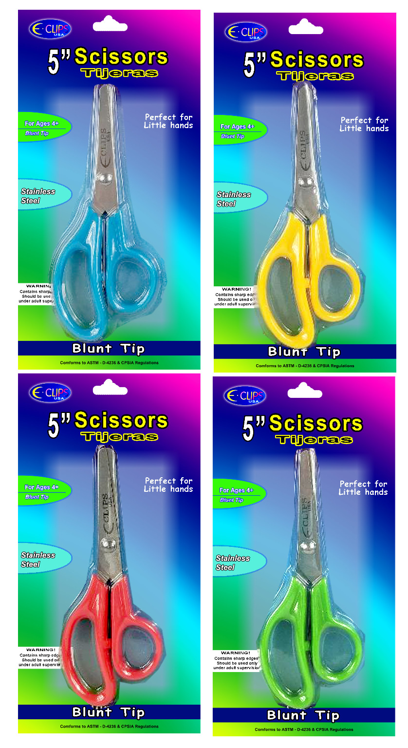 Wholesale 5" Safety Scissors With Blunt Tips (SKU 1857746) DollarDays