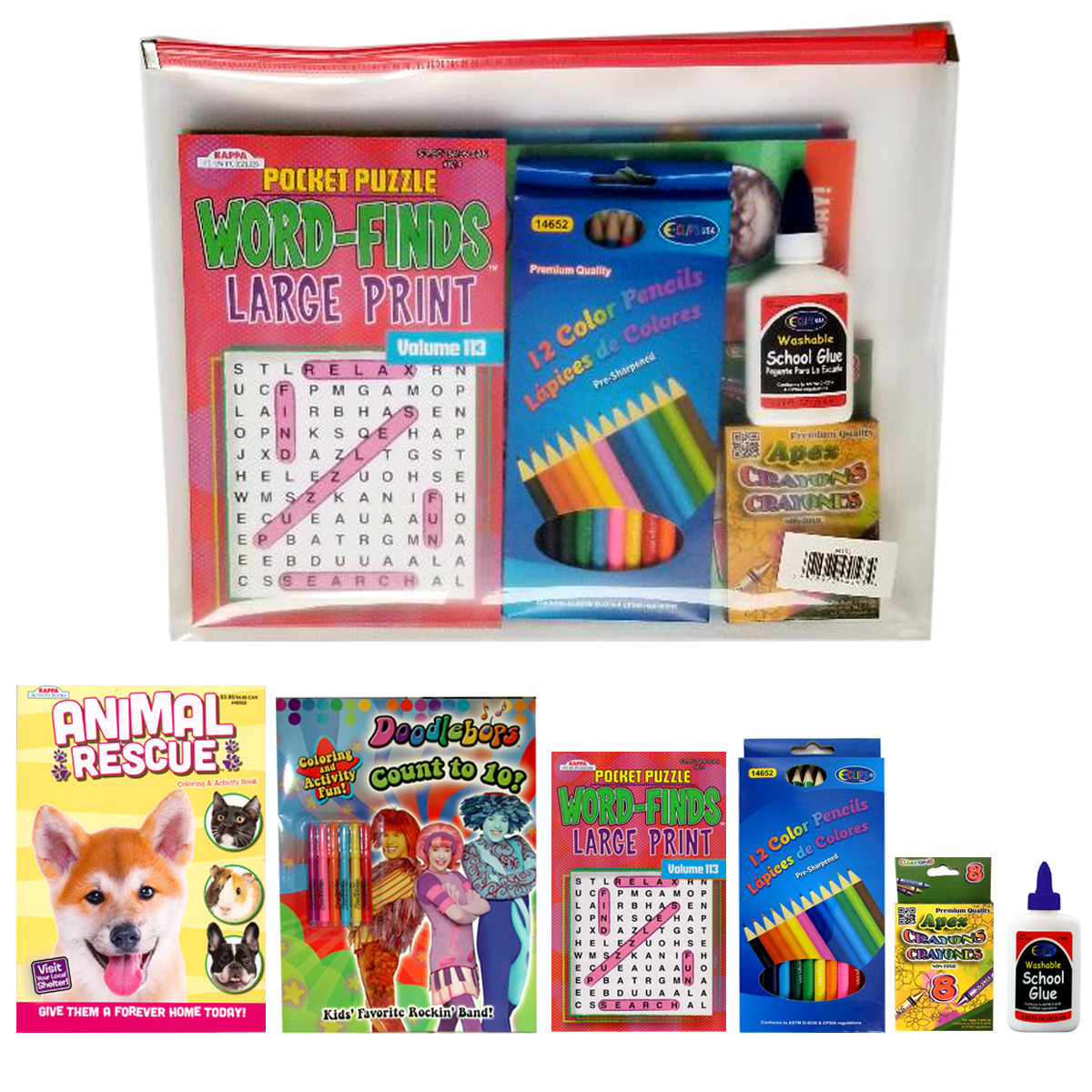 Wholesale Children's Coloring Book & Activity Set 7 Pcs DollarDays