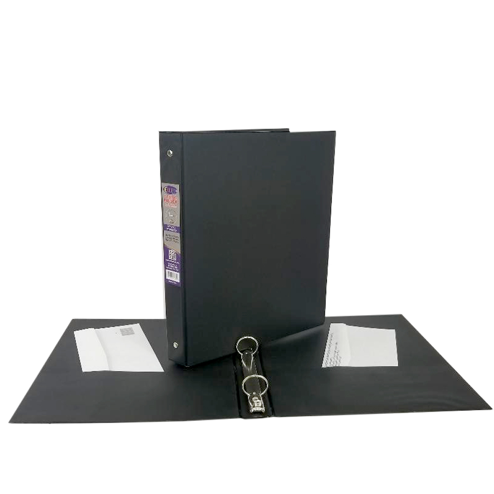 Wholesale 1 Inch 3 Ring Vinyl Binder Black (SKU 1981547) DollarDays