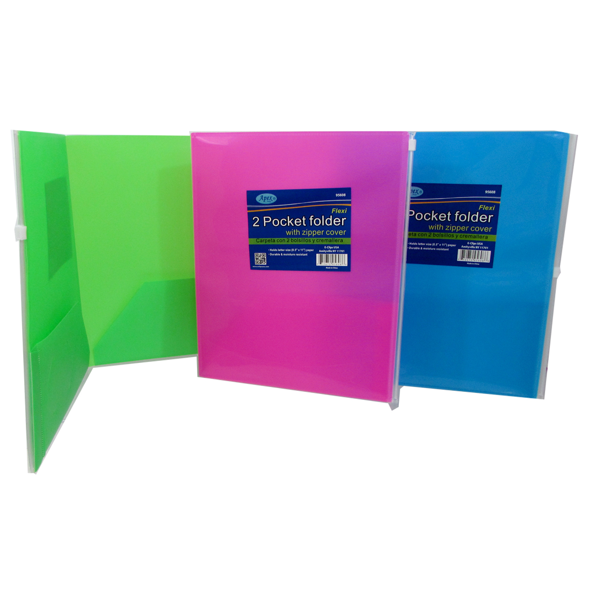 plastic zip folder
