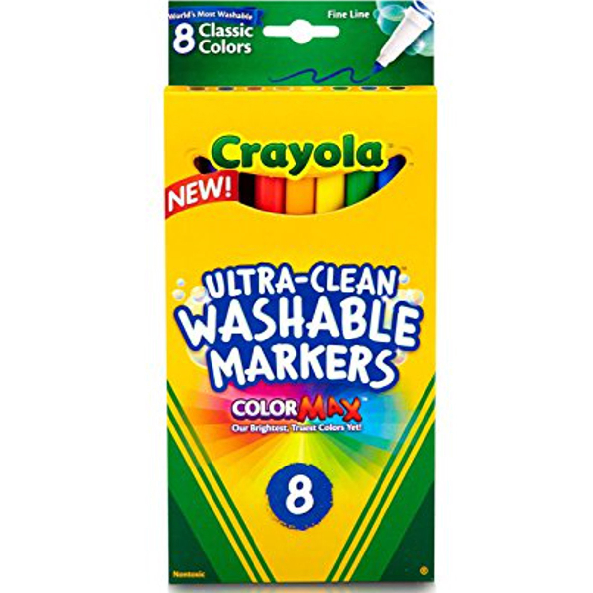 Wholesale "CRAYOLA' Washable Markers, 8ct. Fine Line DollarDays