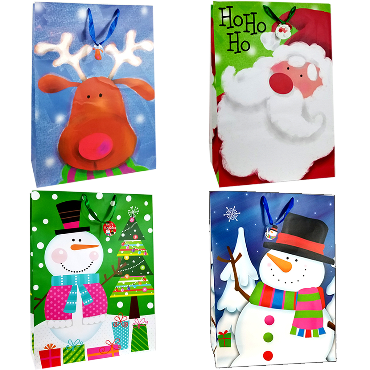 Wholesale Jumbo Gift Bags Christmas Themed, Rope Handle DollarDays
