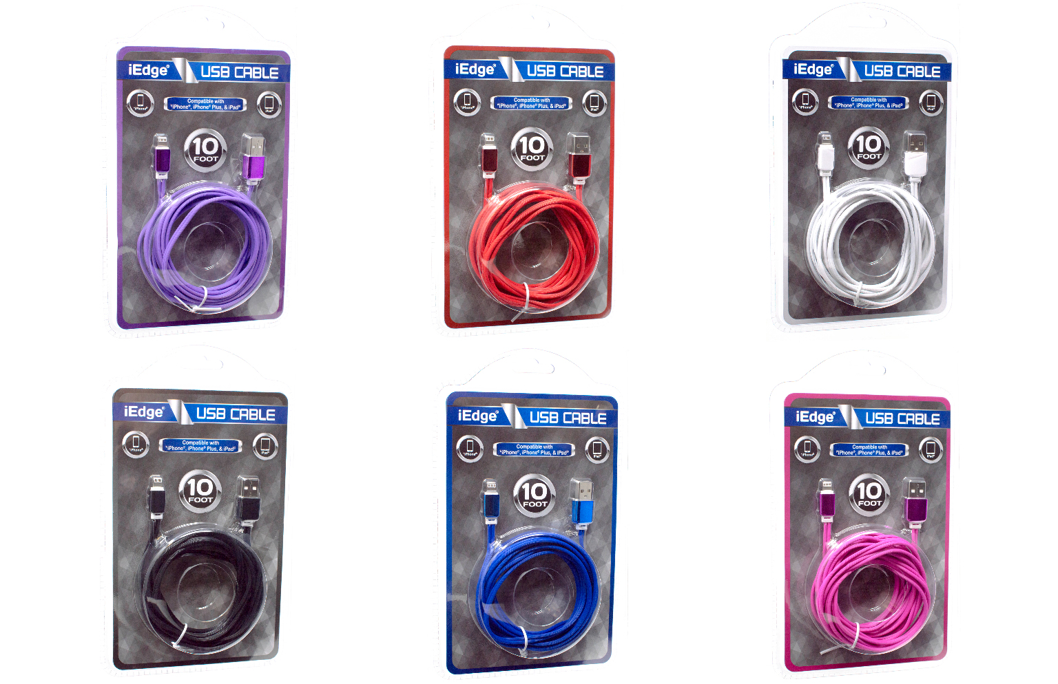 Wholesale 10Ft iPhone Round USB Cable DollarDays