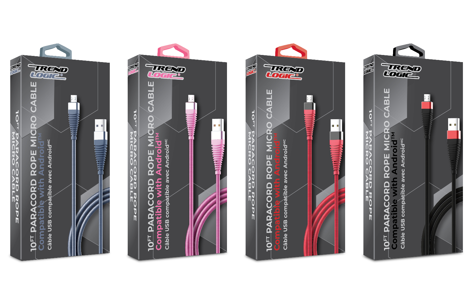 Wholesale 10ft Micro USB Paracord Cable For Android DollarDays