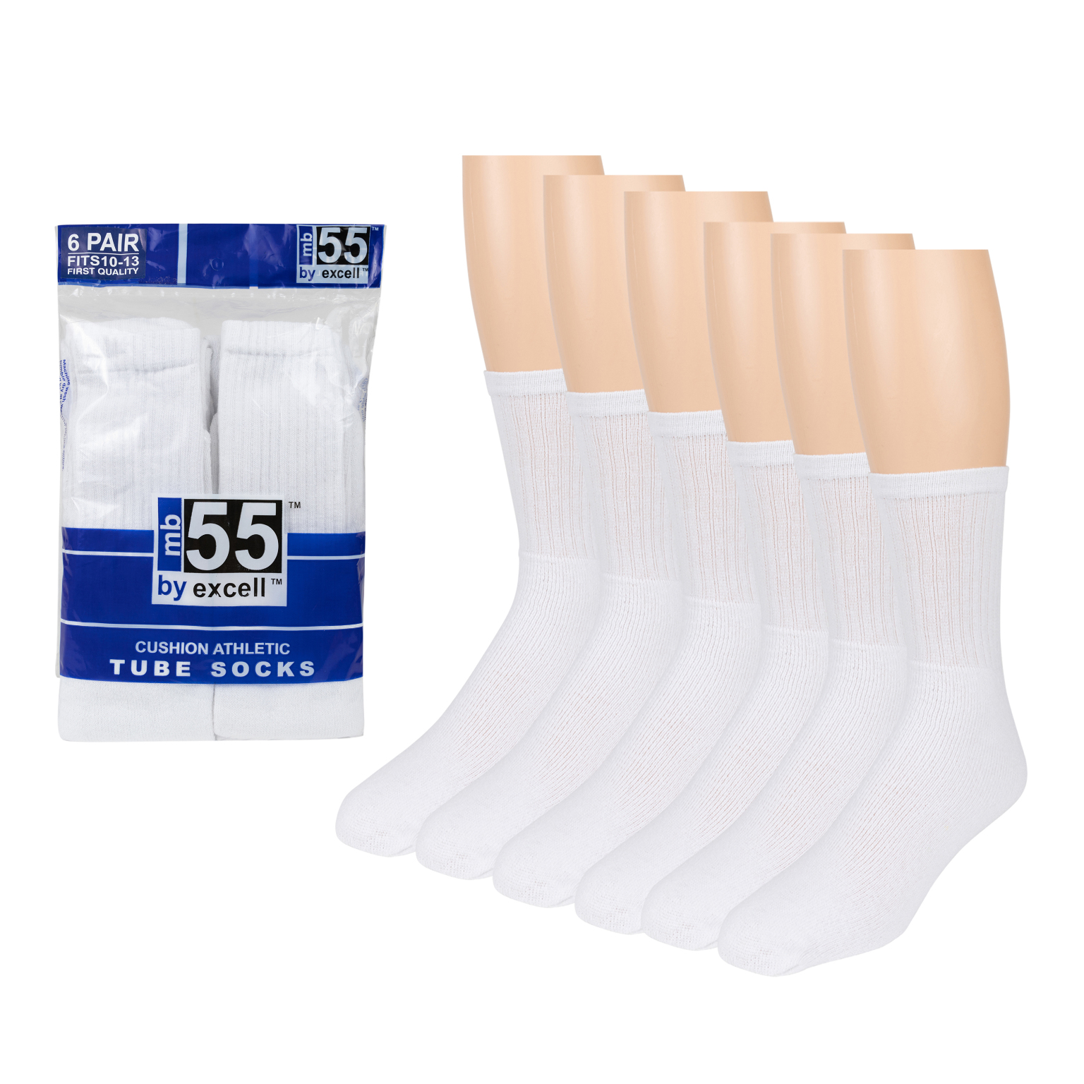 Wholesale White Cushion Athletic Tube Socks Size 915 (SKU 2269448