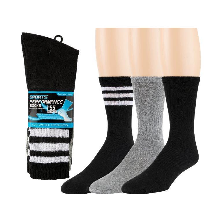 Wholesale Sports Crew Socks (SKU 2330902) DollarDays