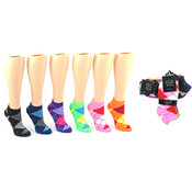 Ladies Computer Socks with argyle patterns