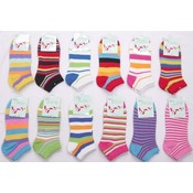 Ladies Computer Socks with Stripe Patterns
