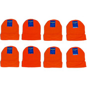 Adult Safety Orange Knit Hats