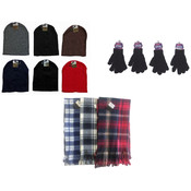 Beanie Hats, Black Gloves, and Checkered Scarves