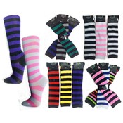 Knee High Computer Striped Socks