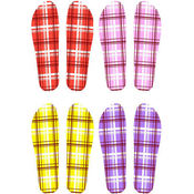 Flip Flops with Plaid pattern