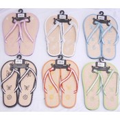 Bamboo Flip Flops with Butterflies