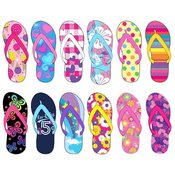 Girls Patterned Flip Flops