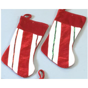 15" Christmas Striped Stockings