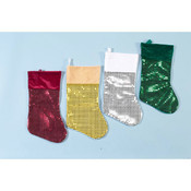 16" Glittered Christmas Stockings