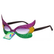 Owl Mardi Gras Mask Party Glasses