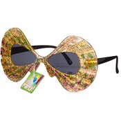 Seashell Mardi Gras Mask Party Glasses