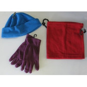 Winter Fleece Hats, Gloves, and Neck Warmers