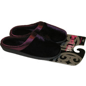 Ladies Slippers Velvet with Satin Trim