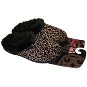 Ladies Leopard Clog with Fur Trim