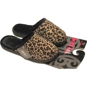 Ladies Leopard Slip-On Slippers