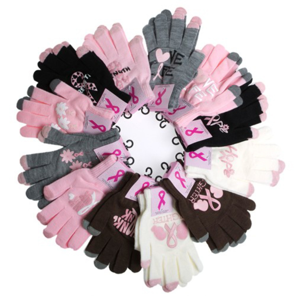 Wholesale Women's Breast Cancer Awareness Magic Gloves DollarDays