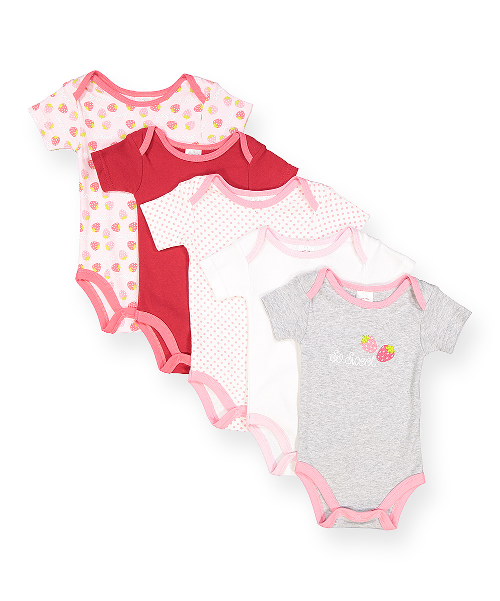 Wholesale Baby Girls' Bodysuits "So Sweet", 012M, 5 Pack