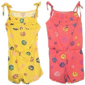 Girl's Peace Print Rompers 7-16