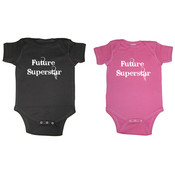 "Future Superstar'' Short Sleeve Baby Creepers