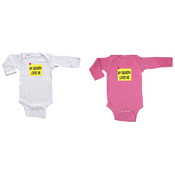 "My Grandpa Loves Me'' Long Sleeve Baby Creepers