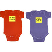 "My Uncle Loves Me'' Short Sleeve Baby Creepers