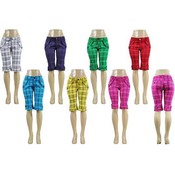 Women's Plaid Capri Pants