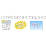 Joyous Christening Letter Banner