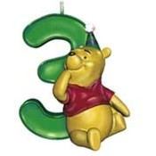 Winnie the Pooh Age 3 Birthday Candle