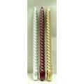 12" Metallic Spiral Taper Candles