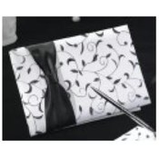 Black &amp; White Stitched Guest Book