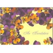 Purple Pansies Invitations