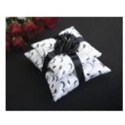Black &amp; White Stitched Ring Bearer Pillows