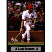 2011 WS Champion Cardinals Lance Berkman 9x12