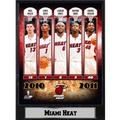 '11 Miami Heat 8x10 Photo w/Stats  9x12 Plaque