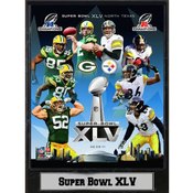 2011 Super Bowl XLV 9X12 Plaque