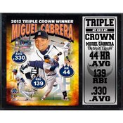 Miguel Cabrera Triple Crown 12 x 15 Stat Plaque